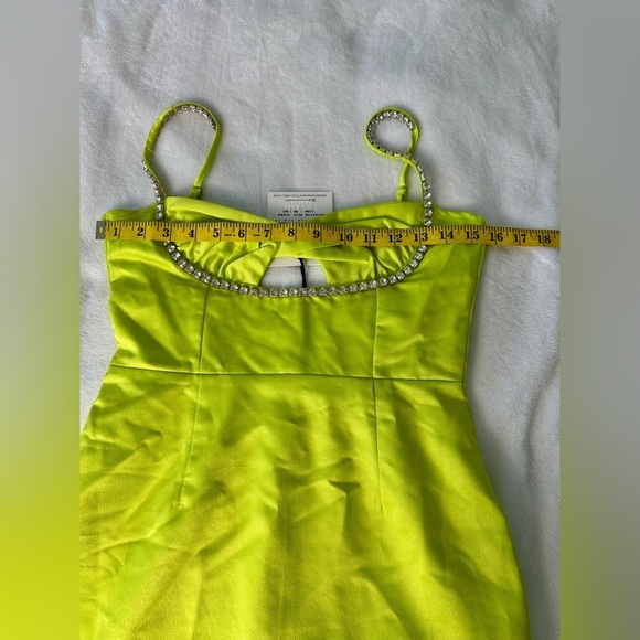 Runaway The Label Serafina Lime twisted Bust Embelished Mini Dress US Size 2 - Picture 8 of 12
